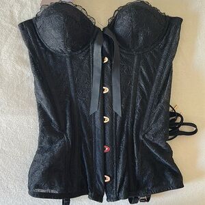 Savage Fenty Black Lace Corset XS NWT